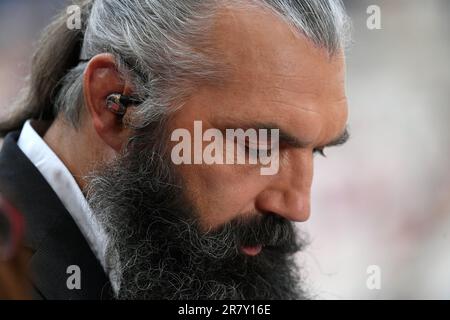 Saint Denis, France. 18th juin 2023. Julien Mattia/le Pictorium - Top 14 des finales de rugby entre le Stade Toulousain et le Stade Rocelais - 18/6/2023 - France/Seine Saint Denis/Saint-Denis - Sébastien Chabal au Top 14 des finales entre le Stade Toulousain et le Stade Rocelais au Stade de France à Paris le 17 juin 2023. Credit: LE PICTORIUM / Alamy Live News Banque D'Images