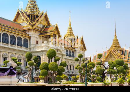 Le Grand Palace est un complexe de bâtiments au coeur de Bangkok, en Thaïlande. Le palais a été la résidence officielle des Rois de Siam. Ceci Banque D'Images