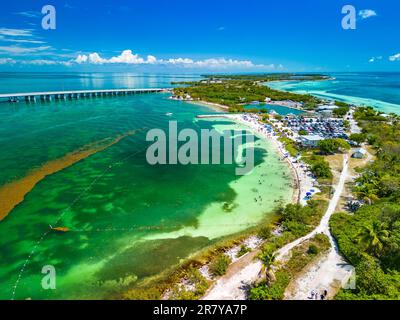 Bahia Honda State Park - Calusa Beach, Florida Keys - côte tropicale avec plages Paradise - USA Banque D'Images