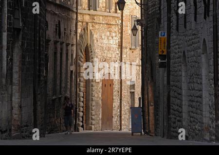 Gubbio, vieille ville, Ombrie, Italie Banque D'Images