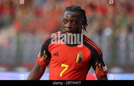Bruxelles, Belgique. 17th juin 2023. Jeremy Doku de Belgique lors de l'UEFA Euro 2024, qualifications européennes, Groupe F, match de football entre la Belgique et l'Autriche sur 17 juin 2023 au stade du Roi Baudouin à Bruxelles, Belgique - photo Jean Catuffe/DPPI crédit: DPPI Media/Alamy Live News Banque D'Images