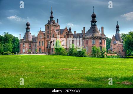 Ooidonk a amarré le château, Flandre orientale, Belgique, Flandre Banque D'Images