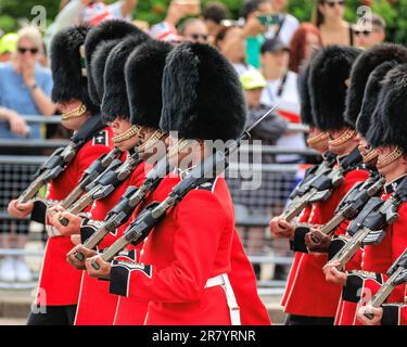 Londres, Angleterre, Royaume-Uni. 17th juin 2023. Le défilé annuel de Trooping la couleur pour célébrer l'anniversaire du monarque, son Altesse Royale le Roi Charless III, assisté par la famille royale. Crédit : Edler Images/Alamy Live News Banque D'Images