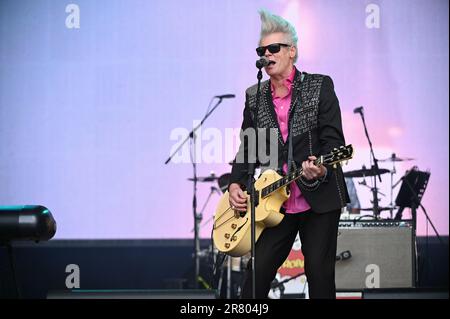 17 juin 2023, Leeds, Yorkshire du Sud, U.K: Sigue Sigue Spoutnik se produit au festival lets Rock Leeds 80s , Leeds UK , 17.06.2023 (Credit image: © Robin Burns/ZUMA Press Wire) USAGE ÉDITORIAL SEULEMENT! Non destiné À un usage commercial ! Banque D'Images