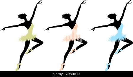 Danseurs de Ballet pour votre conception Illustration de Vecteur