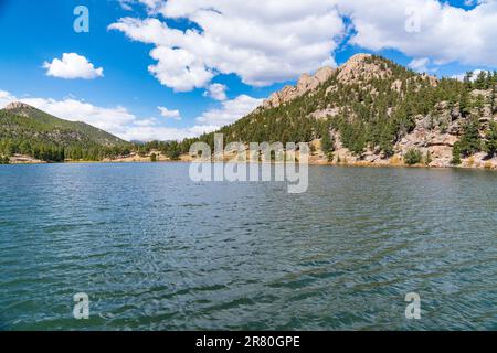 Lily Lake dans le parc national des montagnes Rocheuses près d'Estes Park, Colorado Banque D'Images