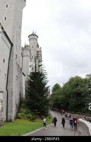 Fussen est une ville de Bavière, des châteaux de Neuschwanstein et de Hohenschwangau. Banque D'Images