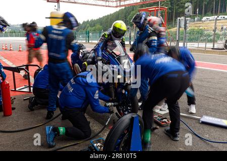 Spa Francorchamps, Belgique. 11th juin 2023. 07 CANEPA Niccolo (ITA), FRITZ Marvin (GER), HANIKA Karel (CZE), MULHAUSER Robin (SUI), YAMAHA YZF - R1, YART YAMAHA (AUT), Formule CEE, action pendant les 2023 24 heures de Spa-Franchamps, 2nd ronde de FIM Endurance, Championnat du monde 16 juin de 18, Alexandre Guillaut au crédit - - DPL DPPI Media/Alamy Live News Banque D'Images