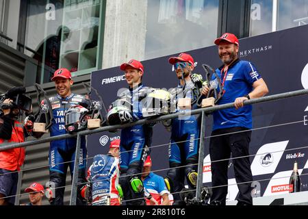 Spa Francorchamps, Belgique. 11th juin 2023. 07 CANEPA Niccolo (ITA), FRITZ Marvin (GER), HANIKA Karel (CZE), MULHAUSER Robin (SUI), YAMAHA YZF - R1, YART YAMAHA (AUT), Formule CEE, action pendant les 2023 24 heures de Spa-Franchamps, 2nd ronde de FIM Endurance, Championnat du monde 16 juin de 18, Alexandre Guillaut au crédit - - DPL DPPI Media/Alamy Live News Banque D'Images