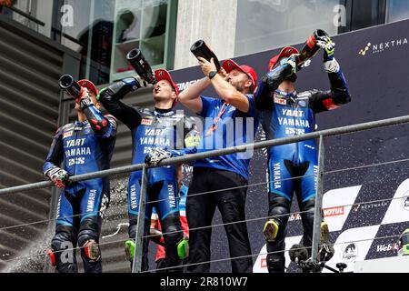 Spa Francorchamps, Belgique. 11th juin 2023. 07 CANEPA Niccolo (ITA), FRITZ Marvin (GER), HANIKA Karel (CZE), MULHAUSER Robin (SUI), YAMAHA YZF - R1, YART YAMAHA (AUT), Formule CEE, action pendant les 2023 24 heures de Spa-Franchamps, 2nd ronde de FIM Endurance, Championnat du monde 16 juin de 18, Alexandre Guillaut au crédit - - DPL DPPI Media/Alamy Live News Banque D'Images