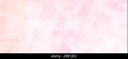 Aquarelle rose tendre abstraite pour l'arrière-plan. Le vecteur artistique de coloration est utilisé comme élément dans le design décoratif de l'en-tête, brochure, affiche, carte, Illustration de Vecteur