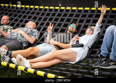 Werchter, Belgique. 18th juin 2023. L'illustration montre le festival de musique d'une journée 'Werchter Classic' à Werchter, le dimanche 18 juin 2023. BELGA PHOTO JAMES ARTHUR GEKIERE crédit: Belga News Agency/Alay Live News Banque D'Images