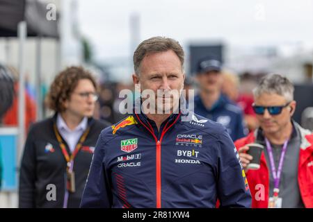 Christian Horner (GBR) - RedBull Racing Team principal lors de la pré-course du dimanche 18th juin - FORMULE 1 PIRELLI GRAND PRIX DU CANADA 2023 - à partir de 15th t. Banque D'Images