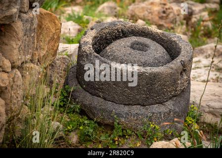 Ruines de l'ancienne ville romaine de Volubilis au Maroc, en Afrique du Nord Banque D'Images