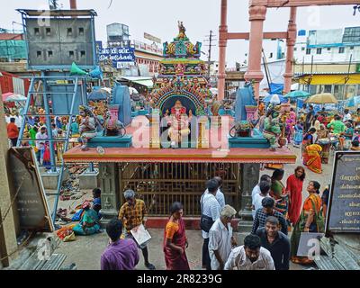 collines de palani, temple de palani murugan, temple de palani, boutiques à palani, tête tonsuring à palani, offre tonsuring dans palany, temple tamilnadu, hindou, muruga Banque D'Images