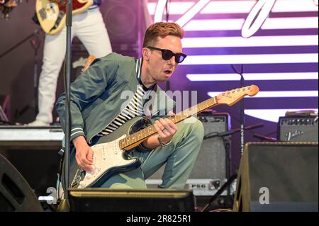 Cory Wong se produit au cours du 3 e jour du festival de musique et d'arts Bonnaroo 2023 sur 17 juin 2023 à Manchester, Tennessee. Photo : Darren Eagles/imageSPACE /Sipa USA Banque D'Images