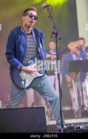 Manchester, États-Unis. 19th juin 2022. Cory Wong se produit au cours du 3 e jour du festival de musique et d'arts Bonnaroo 2023 sur 17 juin 2023 à Manchester, Tennessee. Photo: Darren Eagles/imageSPACE /Sipa USA crédit: SIPA USA/Alay Live News Banque D'Images