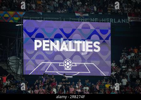 Rotterdam, pays-Bas. 18th juin 2023. Rotterdam - sanctions pendant le match entre la Croatie et l'Espagne au Stadion Feijenoord de Kuip le 18 juin 2023 à Rotterdam, pays-Bas. Crédit : photos Box to Box/Alamy Live News Banque D'Images