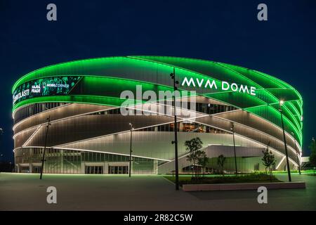 Budapest, Hongrie – 20 mai 2023. Dôme MVM à Budapest, Hongrie. Également connu sous le nom de Budapest Handball Sports Hall et officiellement connu sous le nom de Budapest Multif Banque D'Images