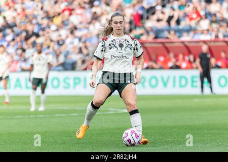 Bridgeview, États-Unis. 18th juin 2023. Chicago, États-Unis, 18 juin 2023 : Samantha Coffey (17 Portland Thorns FC) en action pendant le match de football de la NWSL entre les Red Stars de Chicago et le Portland Thorns FC sur Sunday 18 juin au stade de Seat Geek, Bridgeview, États-Unis. (AUCUNE UTILISATION COMMERCIALE). (Shaina Benhiyoun/SPP) crédit: SPP Sport presse photo. /Alamy Live News Banque D'Images