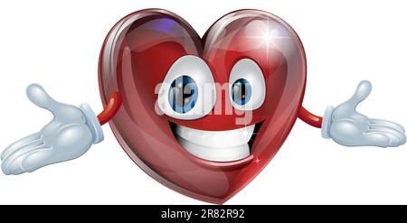 Illustration d'un mignon petit coeur smiling man cartoon character Illustration de Vecteur