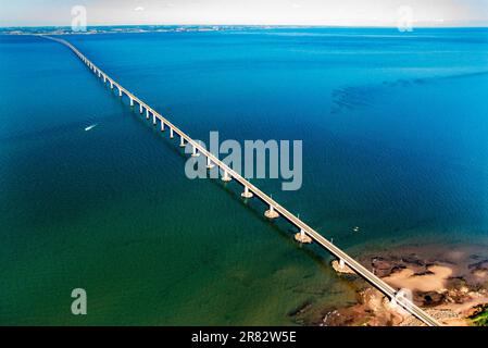 Antenne du pont de la Confédération, Î.-P.-É., Canada Banque D'Images