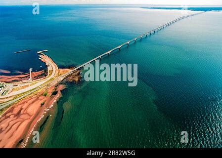 Antenne du pont de la Confédération, Î.-P.-É., Canada Banque D'Images