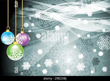 Abstract background with Christmas Tree balls. Vector EPS 10 Illustration de Vecteur