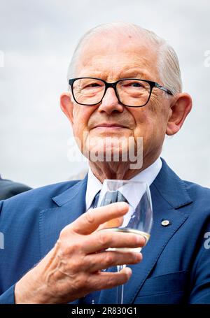 ROTTERDAM - la princesse Margriet des pays-Bas et Pieter van Vollenhoven participent à la journée de démonstration nautique du Congrès mondial de sauvetage maritime 2023 au navire SS Rotterdam, le 18 juin 2023. Photo: Patrick van Katwijk Banque D'Images
