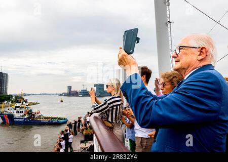 ROTTERDAM - la princesse Margriet des pays-Bas et Pieter van Vollenhoven participent à la journée de démonstration nautique du Congrès mondial de sauvetage maritime 2023 au navire SS Rotterdam, le 18 juin 2023. Photo: Patrick van Katwijk Banque D'Images