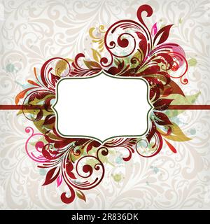 Illustration de dessin floral frame Illustration de Vecteur