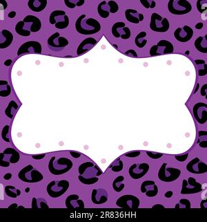 Cadre léopard vierge isolé sur fond blanc. Vecteur Illustration de Vecteur
