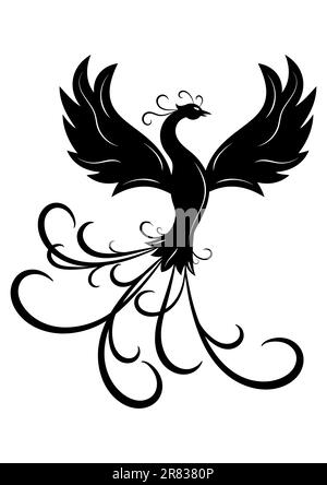 Illustration du vecteur Phoenix Bird sur fond blanc Illustration de Vecteur