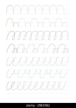 Feuille de travail avec prescriptions. Activités pour les enfants d'âge préscolaire et les enfants d'âge préscolaire. A4 le papier est prêt à imprimer. Illustration de Vecteur