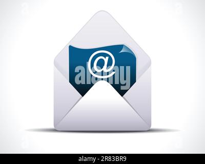 illustration vectorielle abstraite détaillée de l'icône du courrier Illustration de Vecteur