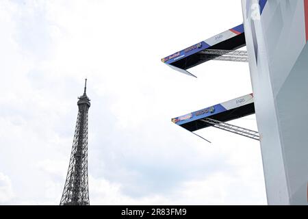 Paris, France. 18th juin 2023. Illustration lors de la plongée sous-marine Red Bull Cliff sur 18 juin 2023 à Paris, France. Photo de Victor Joly/ABACAPRESS.COM crédit: Abaca Press/Alay Live News Banque D'Images