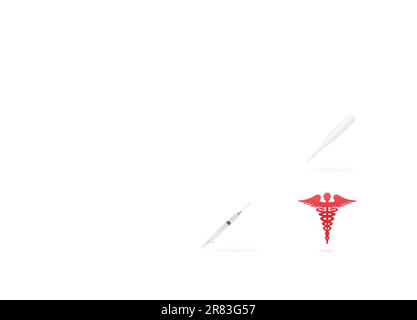 Icônes médicales 3D sur fond blanc. Illustration de Vecteur