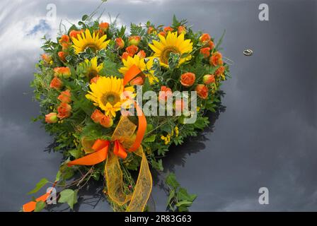Coeur de fleurs, décoration Banque D'Images