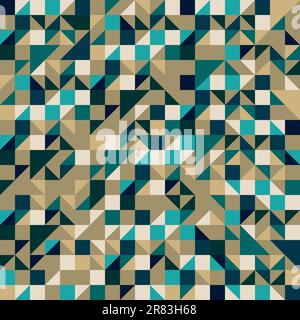 Motif géométrique sans couture avec triangles et carrés Illustration de Vecteur