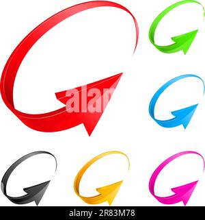 Les flèches de couleur. Illustration pour concevoir sur fond blanc Illustration de Vecteur