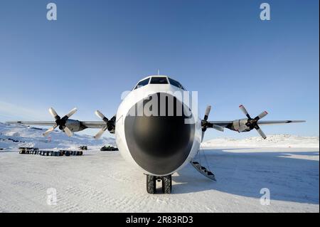 Avions de transport Hercules, Yellowknife (Territoires du Nord-Ouest), Canada Banque D'Images