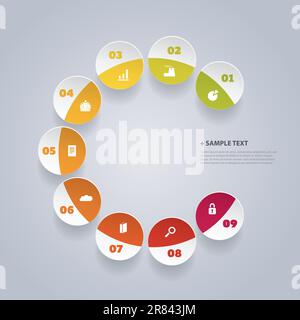 Modèle de conception graphique avec motif coloré Illustration de Vecteur
