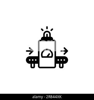 Automatisation des convoyeurs de ligne de montage : ligne d'automatisation pour une efficacité accrue Illustration de Vecteur