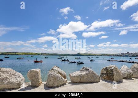 Rock, Cornwall, Royaume-Uni - 12 juin. Vue depuis la promenade de Rock, Cornwall sur 12 juin 2023 Banque D'Images