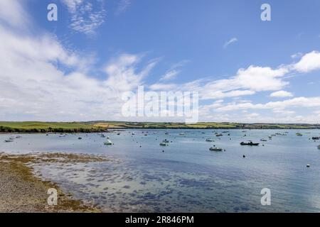 Rock, Cornwall, Royaume-Uni - 12 juin. Vue depuis la promenade de Rock, Cornwall sur 12 juin 2023 Banque D'Images