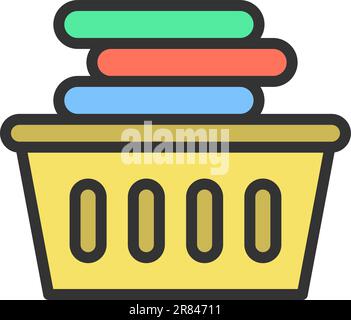 Image vectorielle de l'icône Panier de linge. Illustration de Vecteur