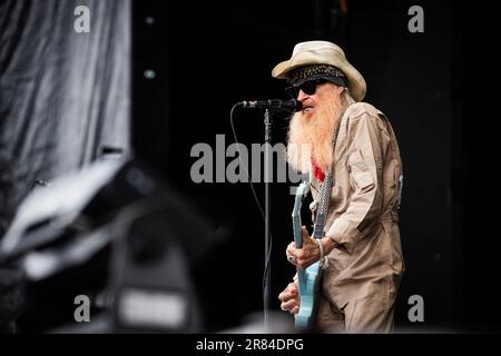 Copenhague, Danemark. 17th, juin 2023. Billy Gibbons et le BFG exécutent un concert en direct lors du festival danois du métal lourd Copenhague 2023. (Crédit photo: Gonzales photo - Christian Hjorth). Banque D'Images