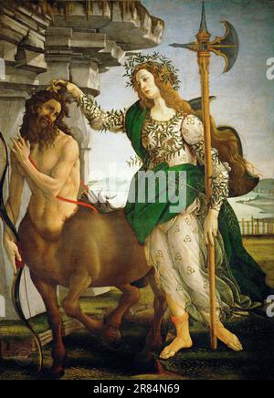 Uffizi - Sandro Botticelli - Pallas et le Centaur Banque D'Images