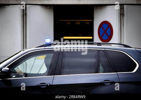 AMSTERDAM - transport au tribunal extra-sécurisé de Bunker pour la poursuite du vaste processus de liquidation de Marengo, dans lequel le tribunal parle avec le suspect principal Ridouan Taghi de la question des avocats. Taghi a été condamné à la prison à vie. ANP RAMON VAN FLYMEN pays-bas - belgique Out crédit: ANP/Alay Live News Banque D'Images