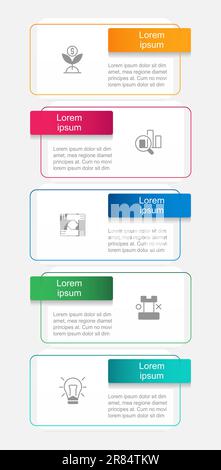 Modèle de conception de graphique infographique pour la prospérité financière de l'entreprise Illustration de Vecteur